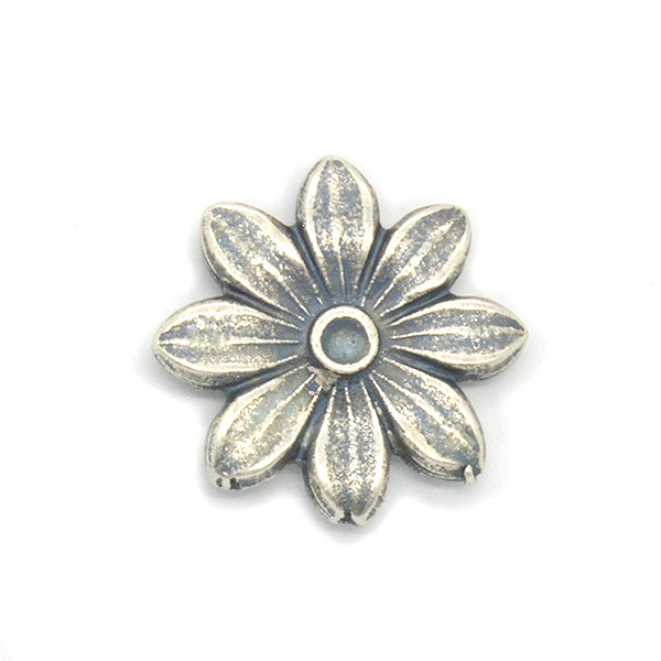 Daisy Flower metal Embedding Element for 12mm Rivoli setting -4pcs pack