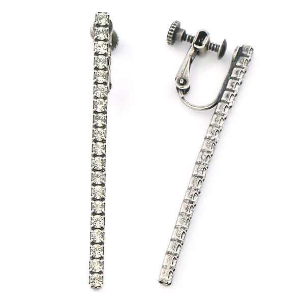 Hanging Rhinestones Clip On Screw Back Earring base