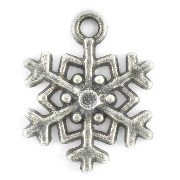 Snowflake pendant with top loop