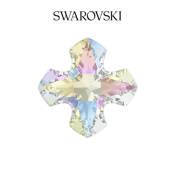 Swarovski 4784 14mm Greek Cross Fancy Stone Crysatl AB color 