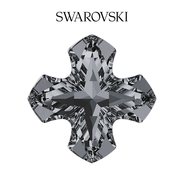 Swarovski 4784 23mm Greek Cross Fancy Stone 23mm Greek Cross Fancy Stone Silver night color 