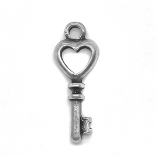 Heart Key Charm