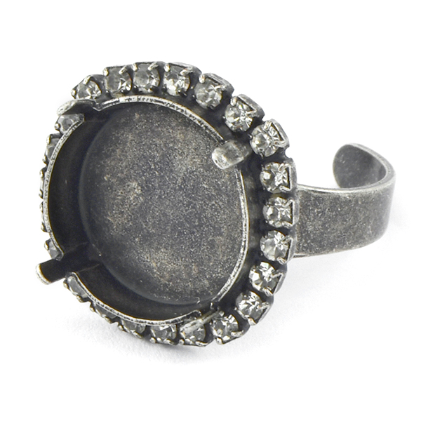  16mm Rivoli ring base with crystals