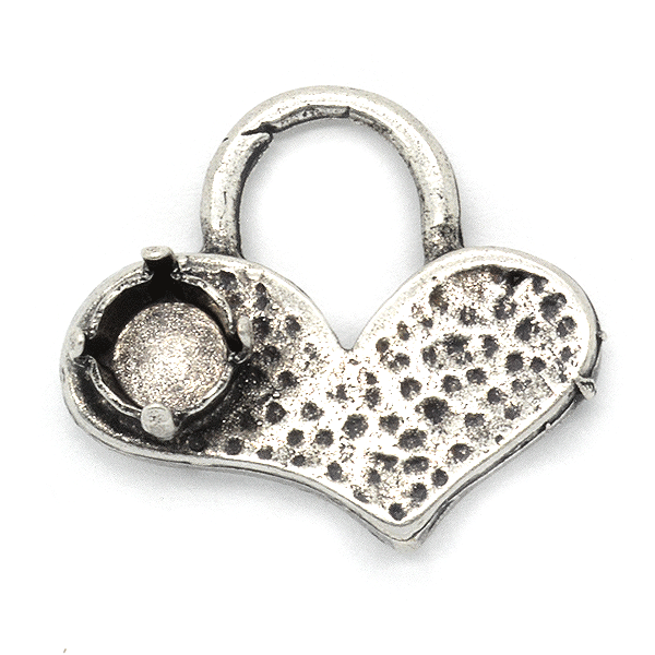 29ss Heart shape Pendant base