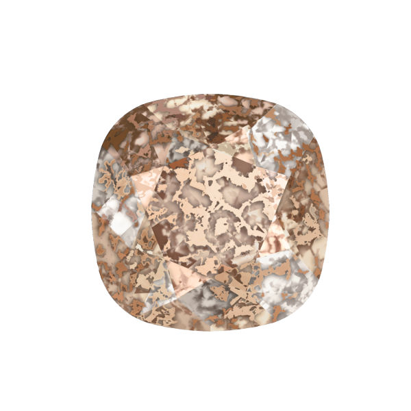 Swarovski 12X12mm Square 4470 Rose Patina color  