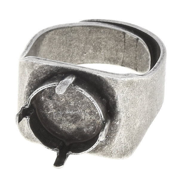 12mm Rivoli Adjustable signet ring