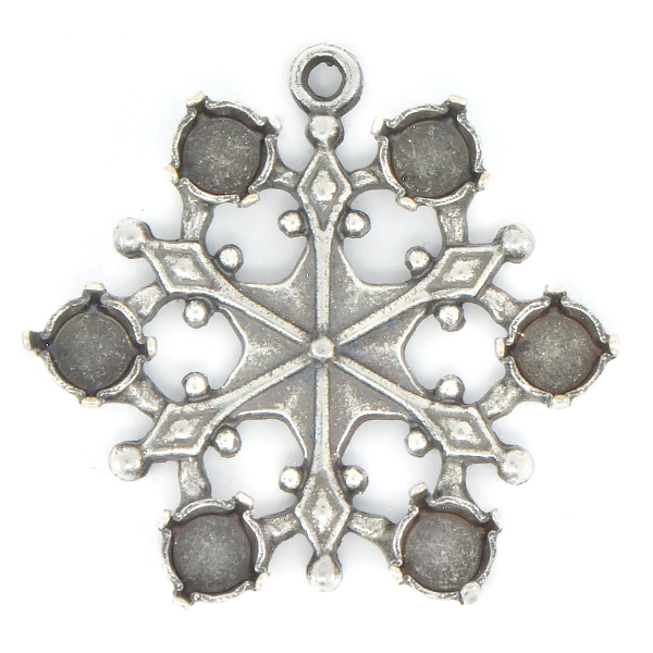 24ss Filigree Snowflake Pendant with top loop