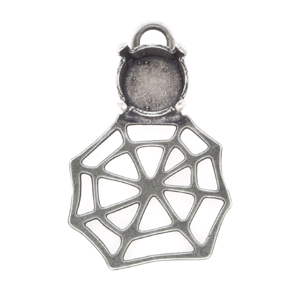 39ss Cobweb Pendant base with top loop