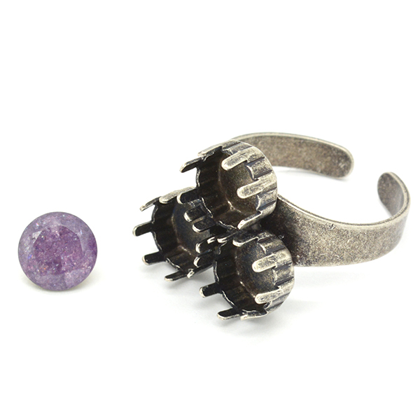 39ss Three Crown Settings Adjustable ring base