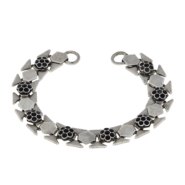 14pp Flowers on honeycomb chain bracelet base