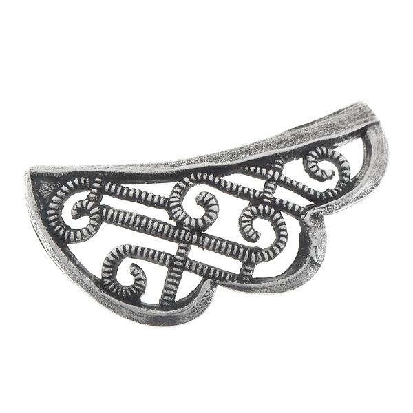 24x13mm Stamping metal filigree wing left side - 4 pcs pack