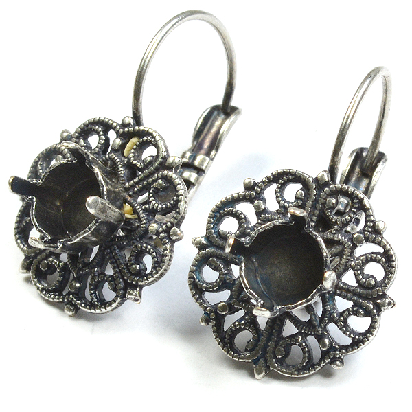 29ss Filigree Round Lever back Earring base