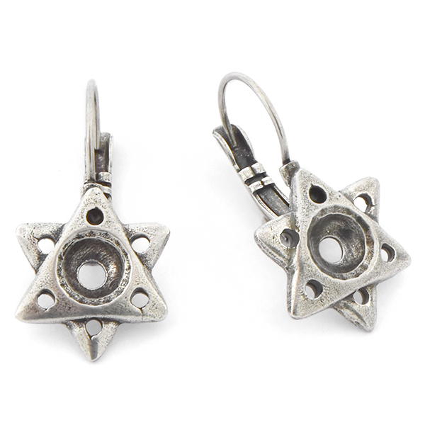 29ss Star of David Lever back Earring base