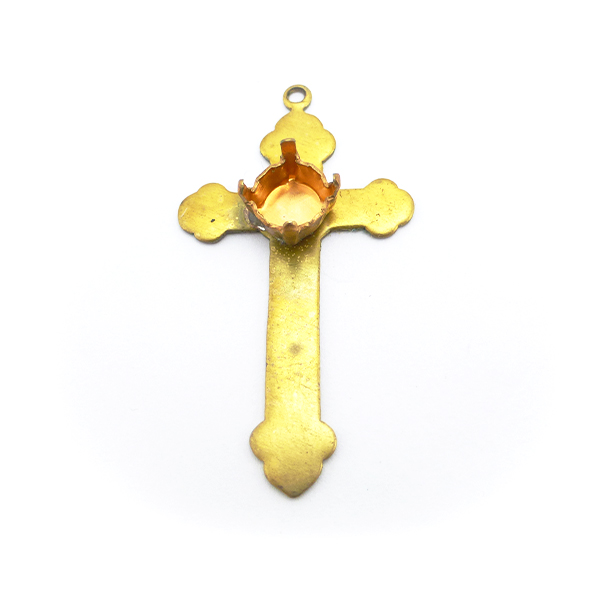 Plain Cross pendant base with 24ss setting 