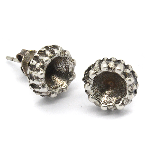 24ss Metal Stud Earring settings