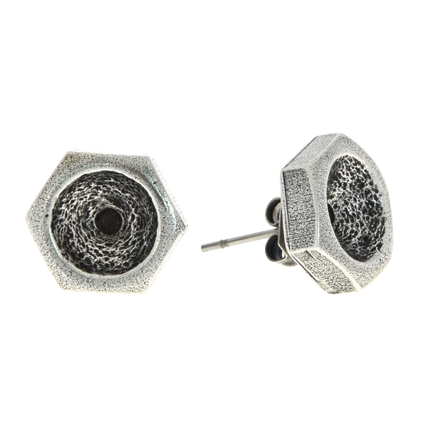 39ss Screw nut stud earring base