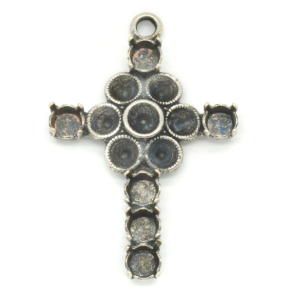 32pp, 24ss Flower Cross pendant base