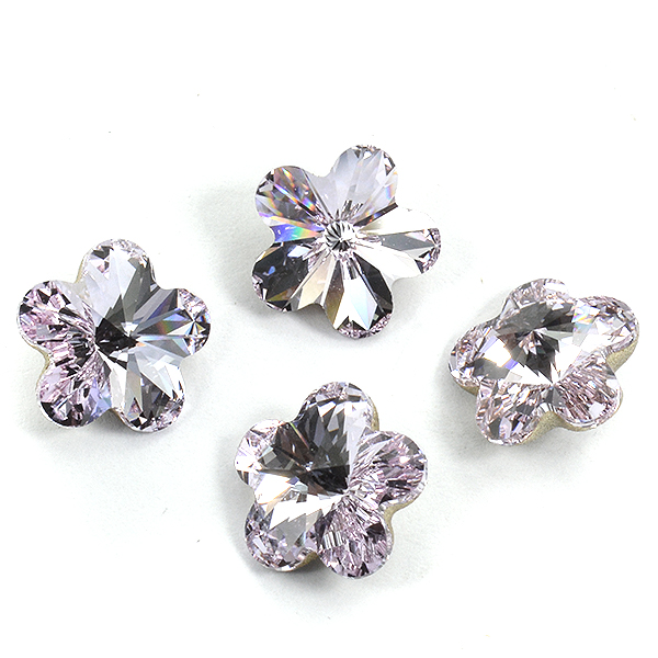 Flower Fancy Swarovski 4744 10mm Violet color