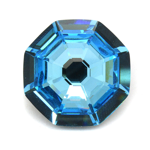 23mm Solaris Fancy Swarovski 4678 Aquamarine color