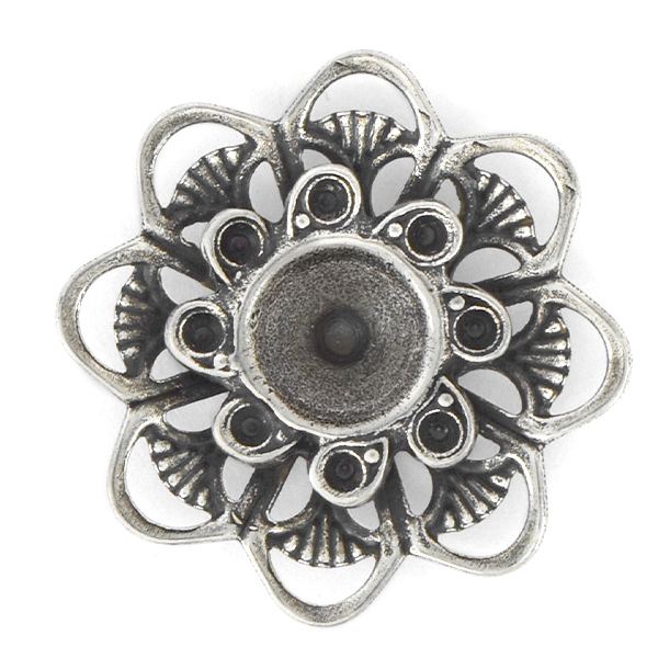 8pp, 39ss Filigree Flower Pendant base