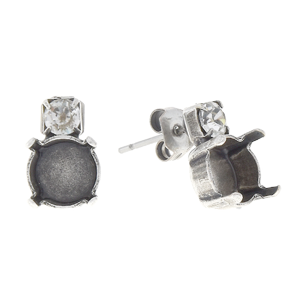 39ss Stud Earrings settings with 32pp Rhinestones