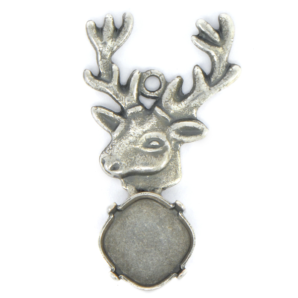 12x12mm Square Deer Pendant base