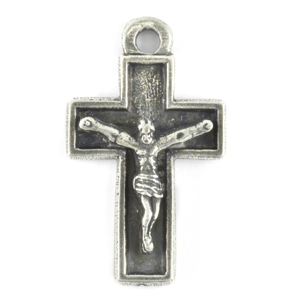   Crossed Jesus Pendant base with top loop