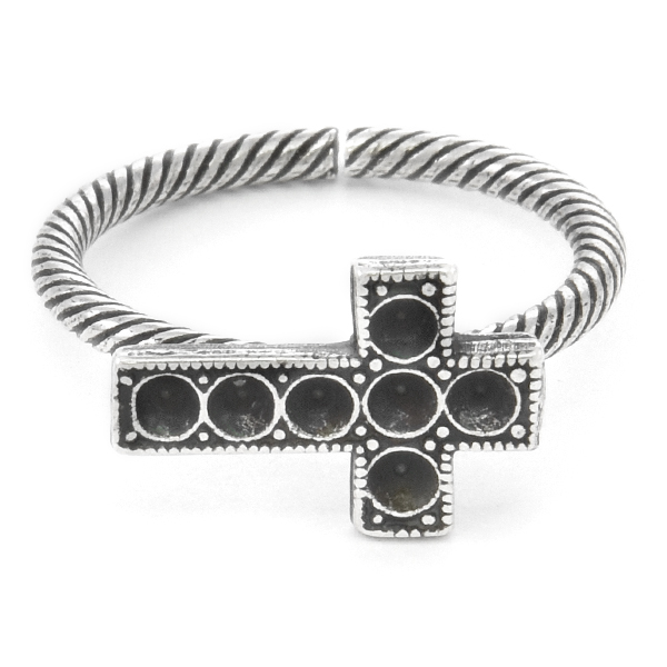 14pp Cross Metal Ring base