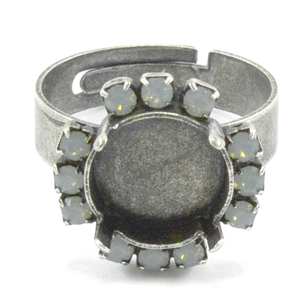  12mm Rivoli ring base with crystals