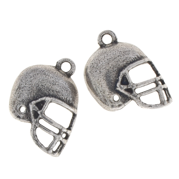 American football helmet charms with top loop 