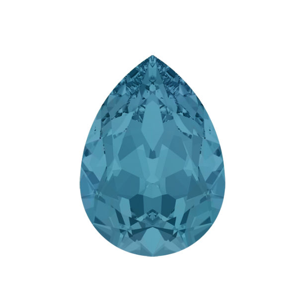 Swarovski 4320 Pear shape 10x14mm Caribbean Blue Opal color 