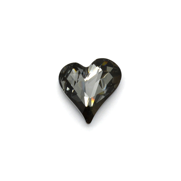 13X12mm Sweet Heart Fancy Swarovski 4809 Silver Night color