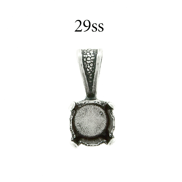 29ss round Pendant base with soldered wide bail 