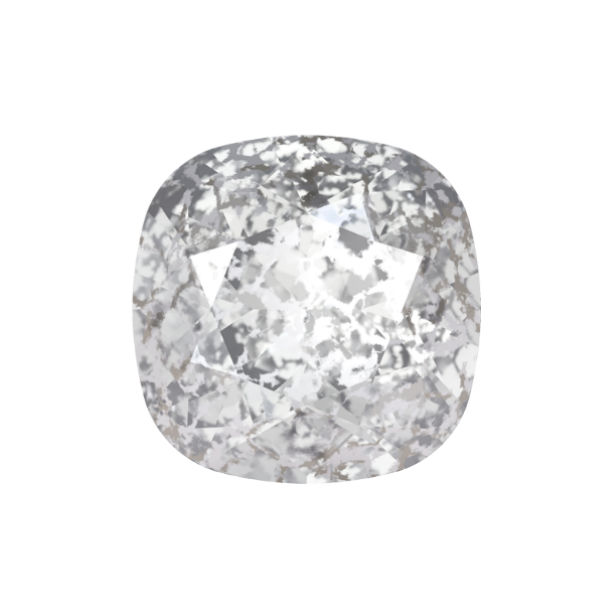 Swarovski 12X12mm Square 4470 Silver Patina color  