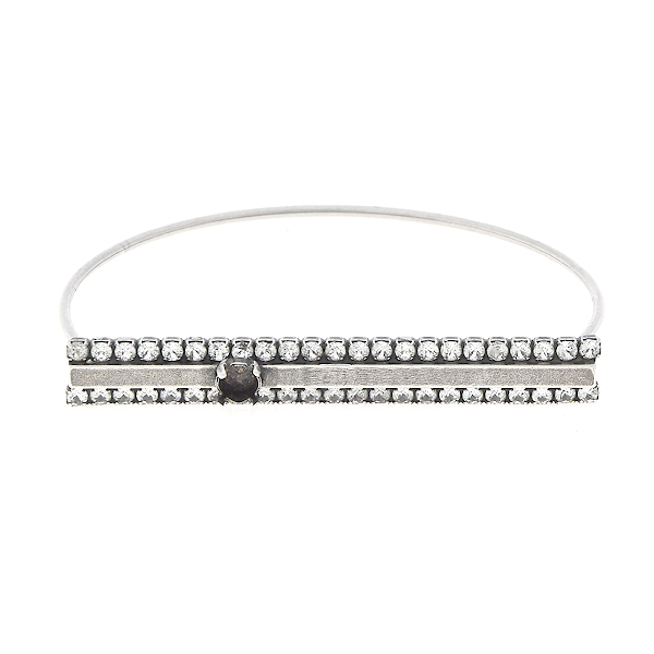 24ss bangle bar bracelet base with Rhinestones