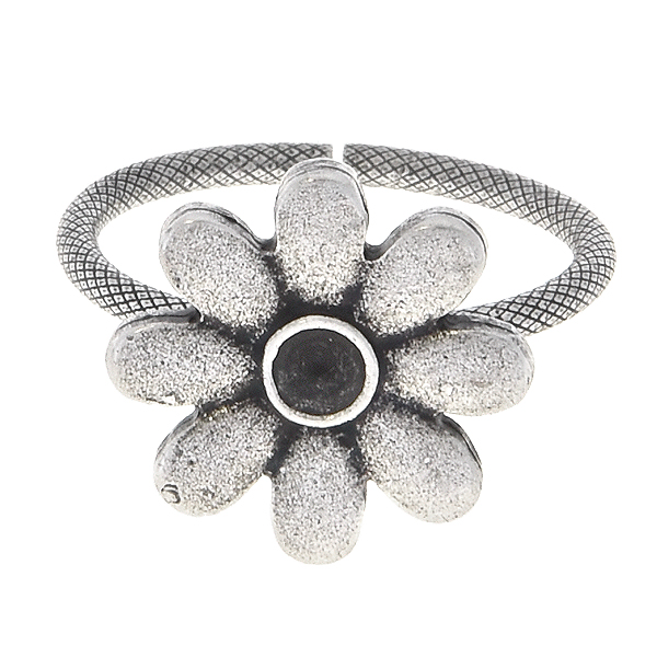 24pp Daisy flower adjustable thin ring base