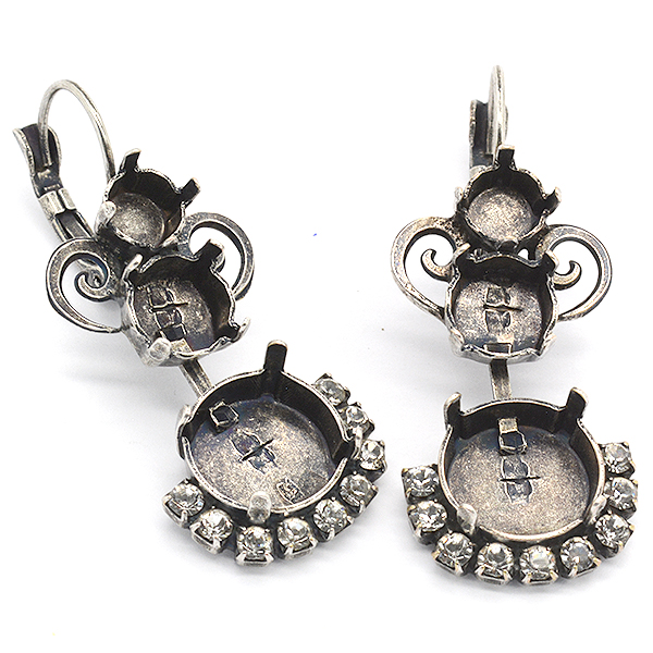 29ss/39ss and Rivoli settings drop earring base 