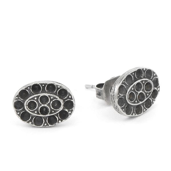 8pp Oval Stud Earring base