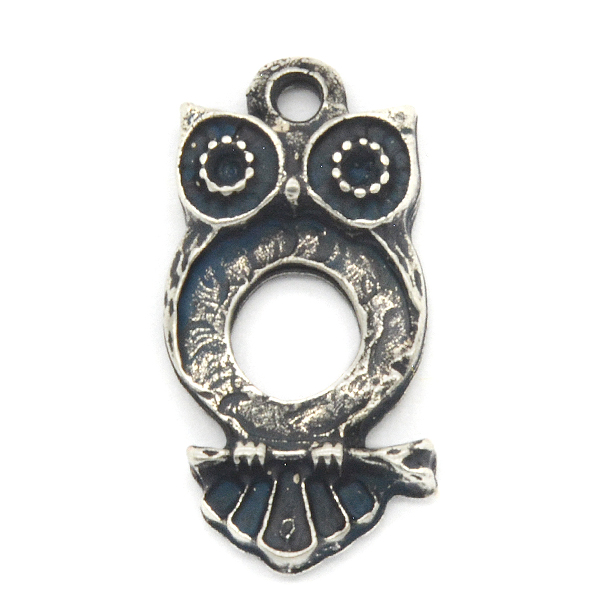 8mm Flat back Owl Charm