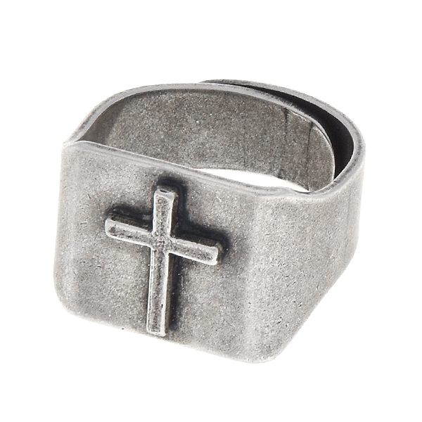 Cross adjustable signet ring