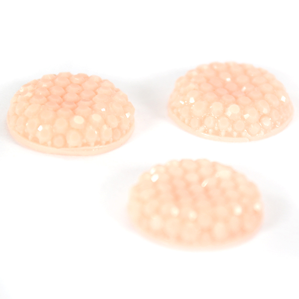 12mm Light pink Sparkle cabochon 