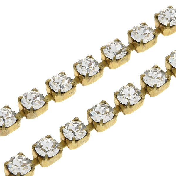 32pp Crystal color rhinestone cup chain by meter