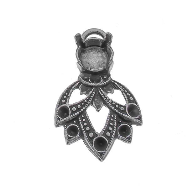 29ss/14pp Lotus metal casting pendant base with top loop