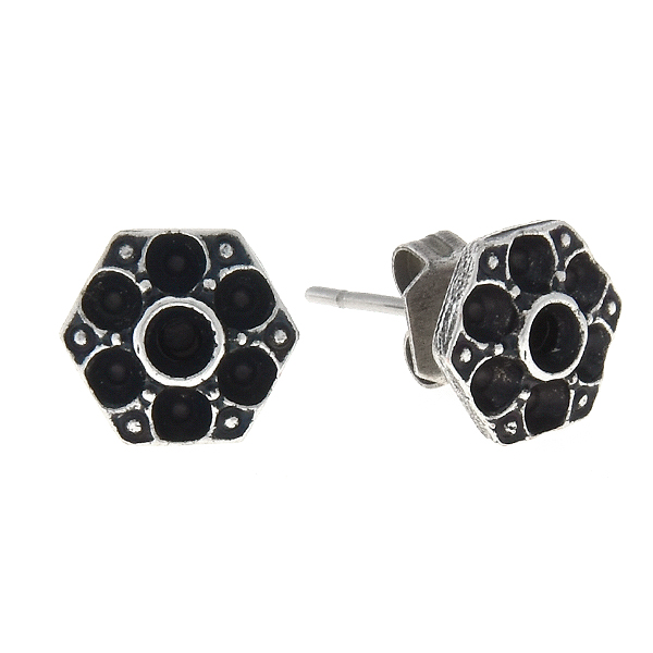 18pp, 14pp Metal Casting element on Stud Earring bases