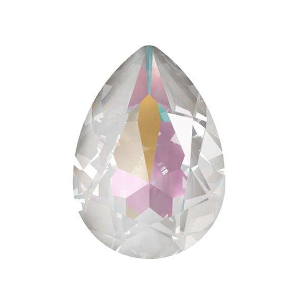 Swarovski 4320 10x14mm Pear shape Light Grey DeLite Crystals color 