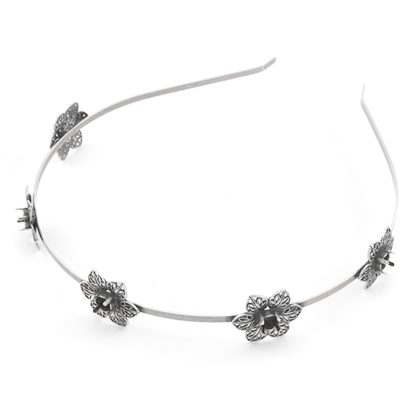 29ss Filigree Metal Flower Hair Hoop