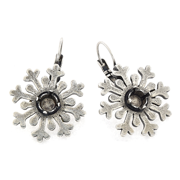 29ss Snowflake Lever back Earring base