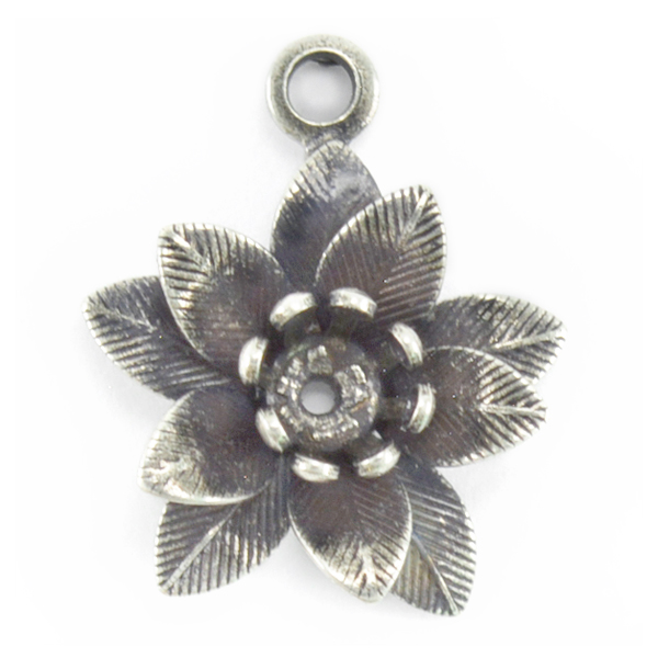 29ss Flower Pendant base with Top loop