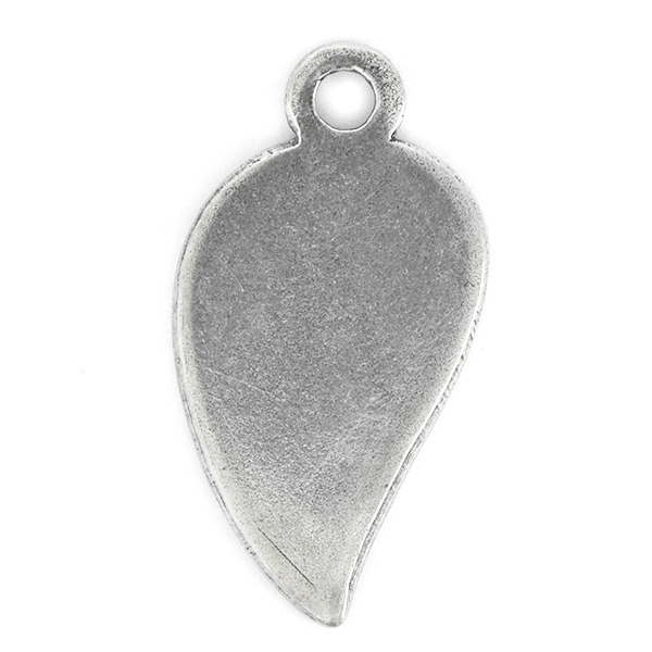 Metal casting Leaf Pendant with top loop  