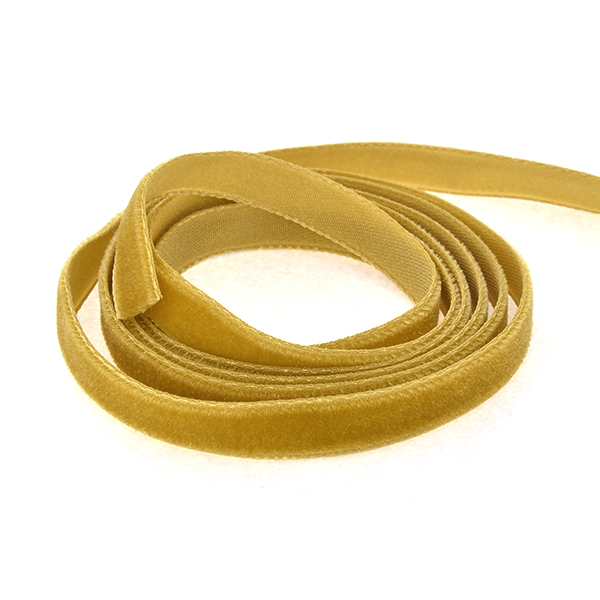 8.5-10mm Velour Ribbon Mustard color - 2 meters